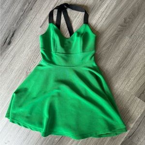 SILENCE + NOICE GREEN SKATER DRESS SMALL